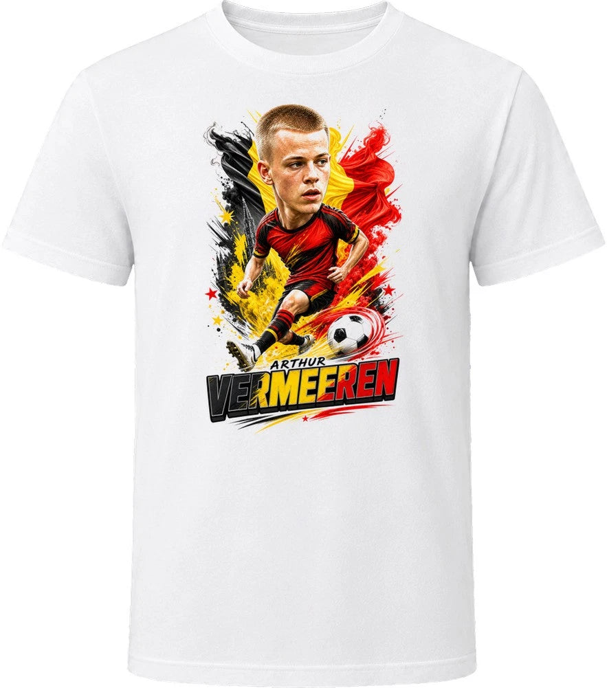 Arthur Vermeeren Belgium Soccer Caricature 2026 World Cup T Shirt