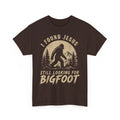 I Found Jesus Still Looking for Bigfoot Funny Christian Humor Retro T-Shirt
