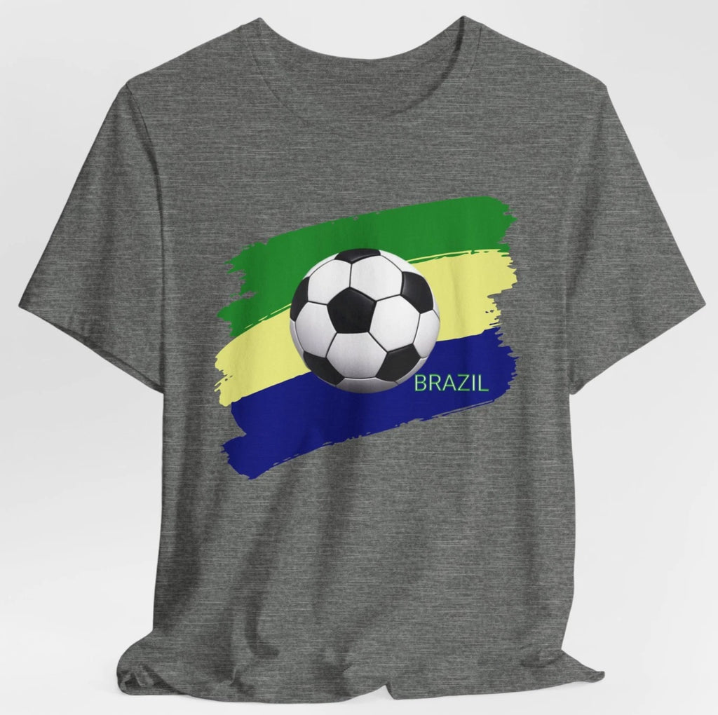 Brazil Soccer T Shirt Football Fan Graphic Brazil Flag Sports Tee