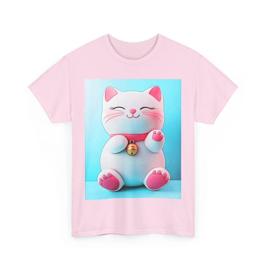 MANEKI NEKO JAPAN WAVING CAT KITTY GOOD LUCK TSHIRT TEE ANIME KAWAII WOMEN SHIRT