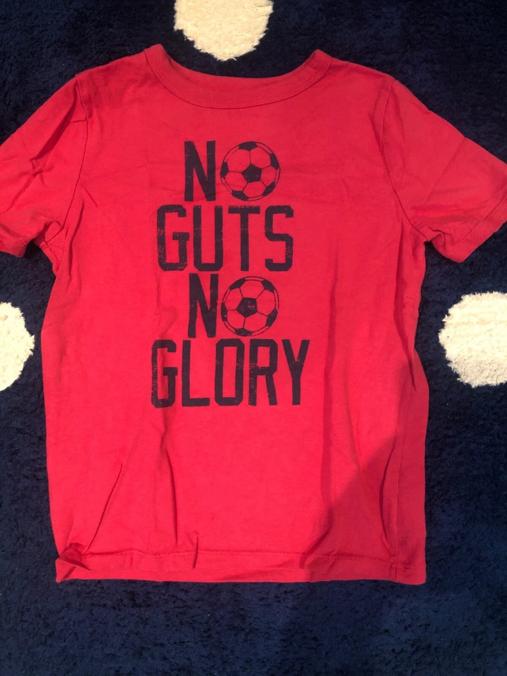 Gap Kids Red T Shirt Size Small No Guts No Glory Soccer Shirt