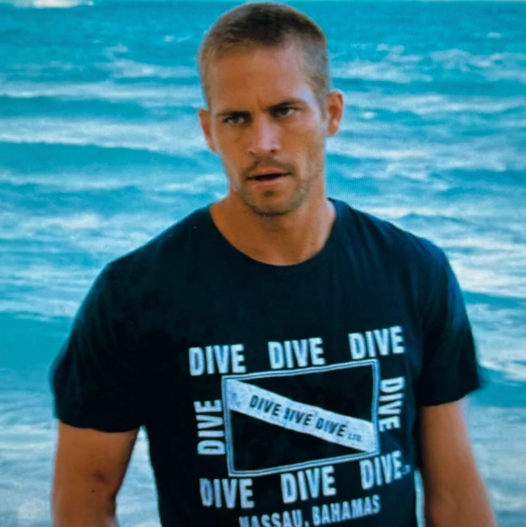 Paul Walker Shirt- DIVE SHIRT BAHAMAS NASSAU - INTO THE BLUE  - NAVY BLUE