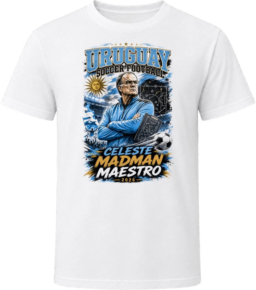 Uruguay Soccer Football Coach Celeste Madman Maestro T Shirt