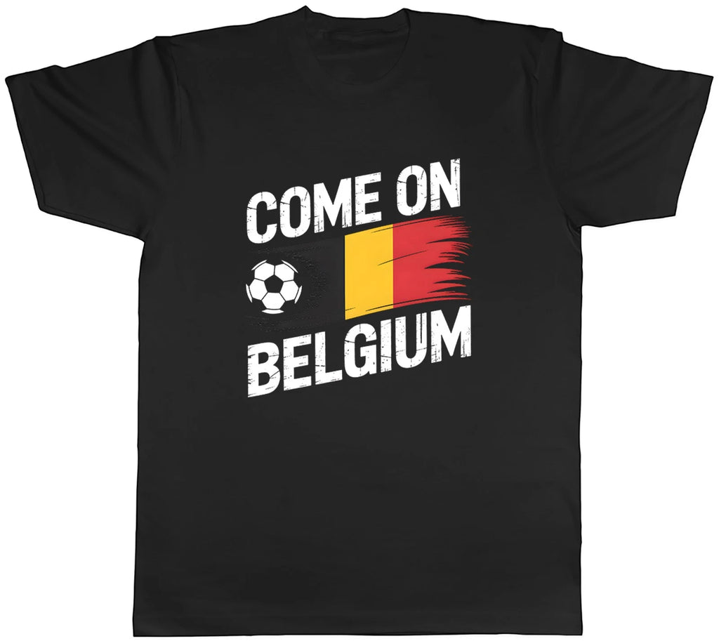Come on Belgium Supporter Football Fan Mens T-Shirt Tee Gift Top