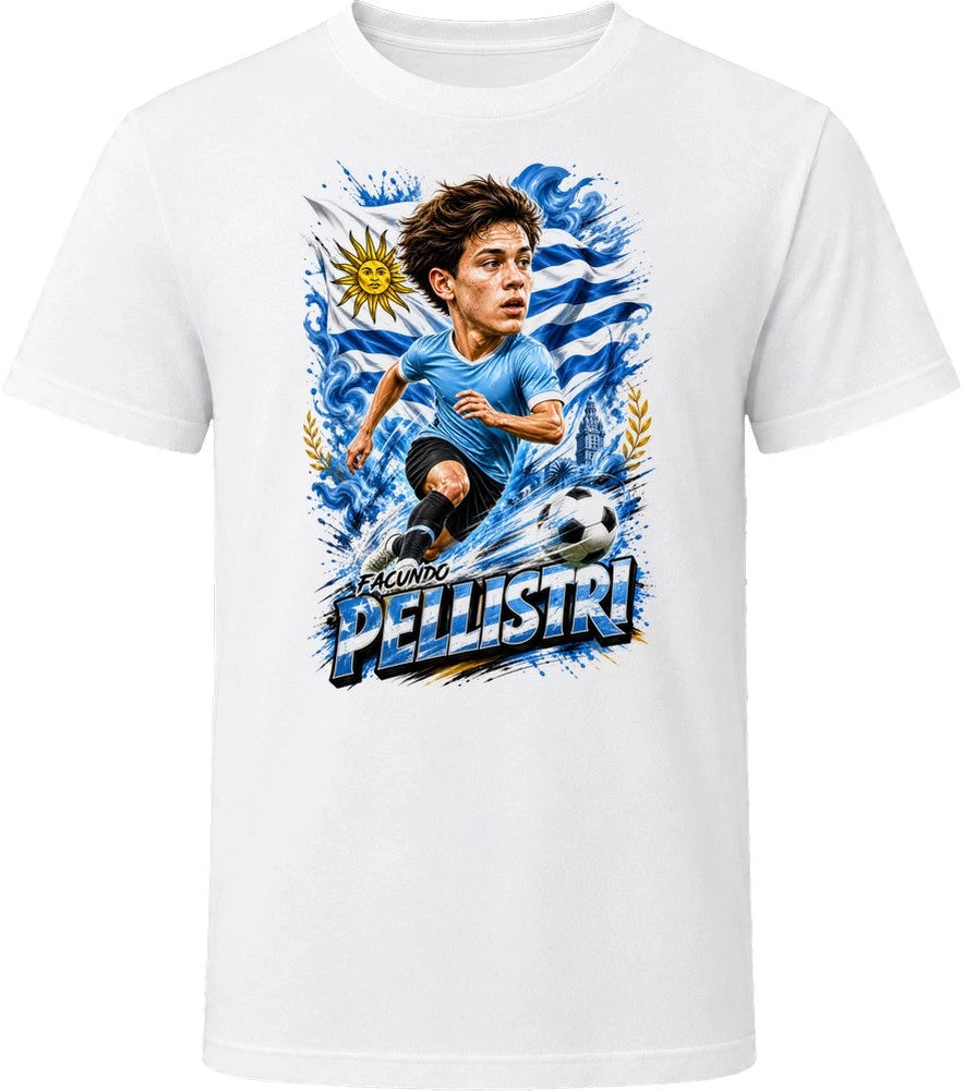 Facundo Pellistri Uruguay Soccer Caricature 2026 World Cup T Shirt