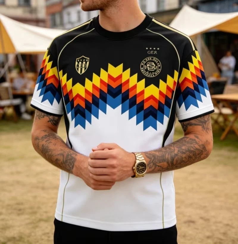 Germany Soccer Jersey World Cup 2026 Mens T-Shirt Retro 90 Black White S-3XL