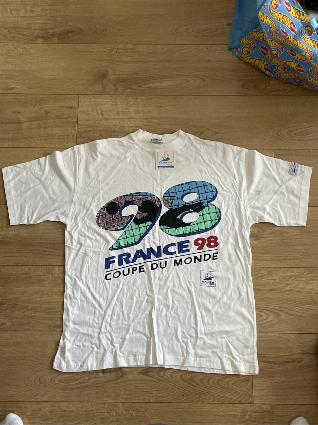 Vintage France 98 World Cup T-Shirt Adult Large Coupe du Monde 1998 Official NEW