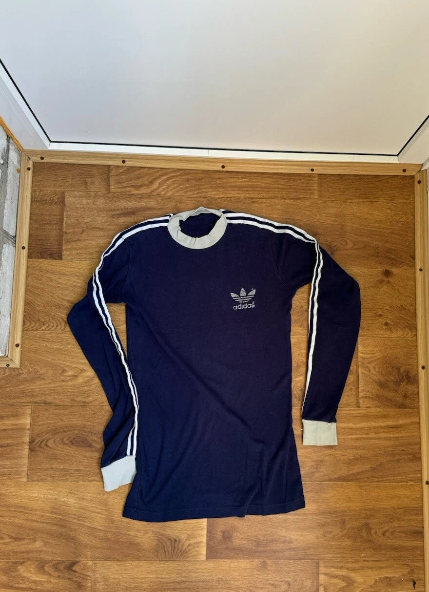 Vintage Adidas 1980's Pace Long Sleeve Soccer Football Jersey SHIRT M blokecore