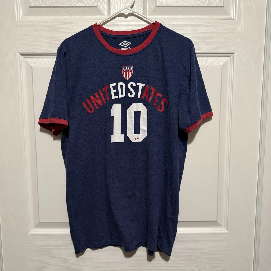 Umbro Unites States Soccer 10 Fan Tee Shirt Mens Size Large