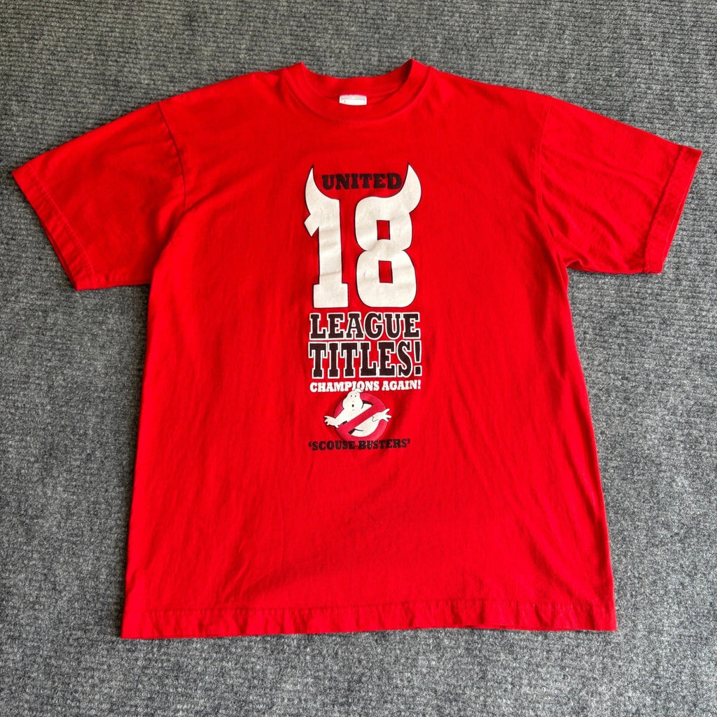Stedman Manchester United 18 League Titles Scouse Busters Red Graphic T-Shirt S