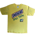 Vintage Snickers  MLS Ball Kids Shirt Large Yellow Y2K Soccer Food Candy Promo