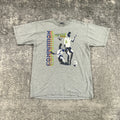 Vintage Soccer Mania Shirt Mens XL Grey Short Sleeve Competition Graphic Tee Y2K