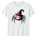 Cute Pink Fuzzy Spider Womens T-Shirt Halloween Halloween Gift For Her