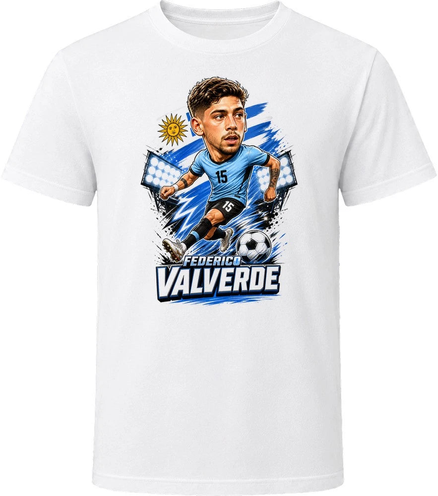Federico Valverde, Uruguay Caricature Soccer 2026 T Shirt