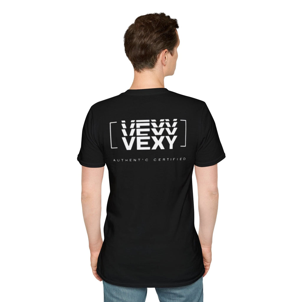 VEXY Authentic Certified Graphic T-shirt | Minimal Streetwear Y2K Black Tee