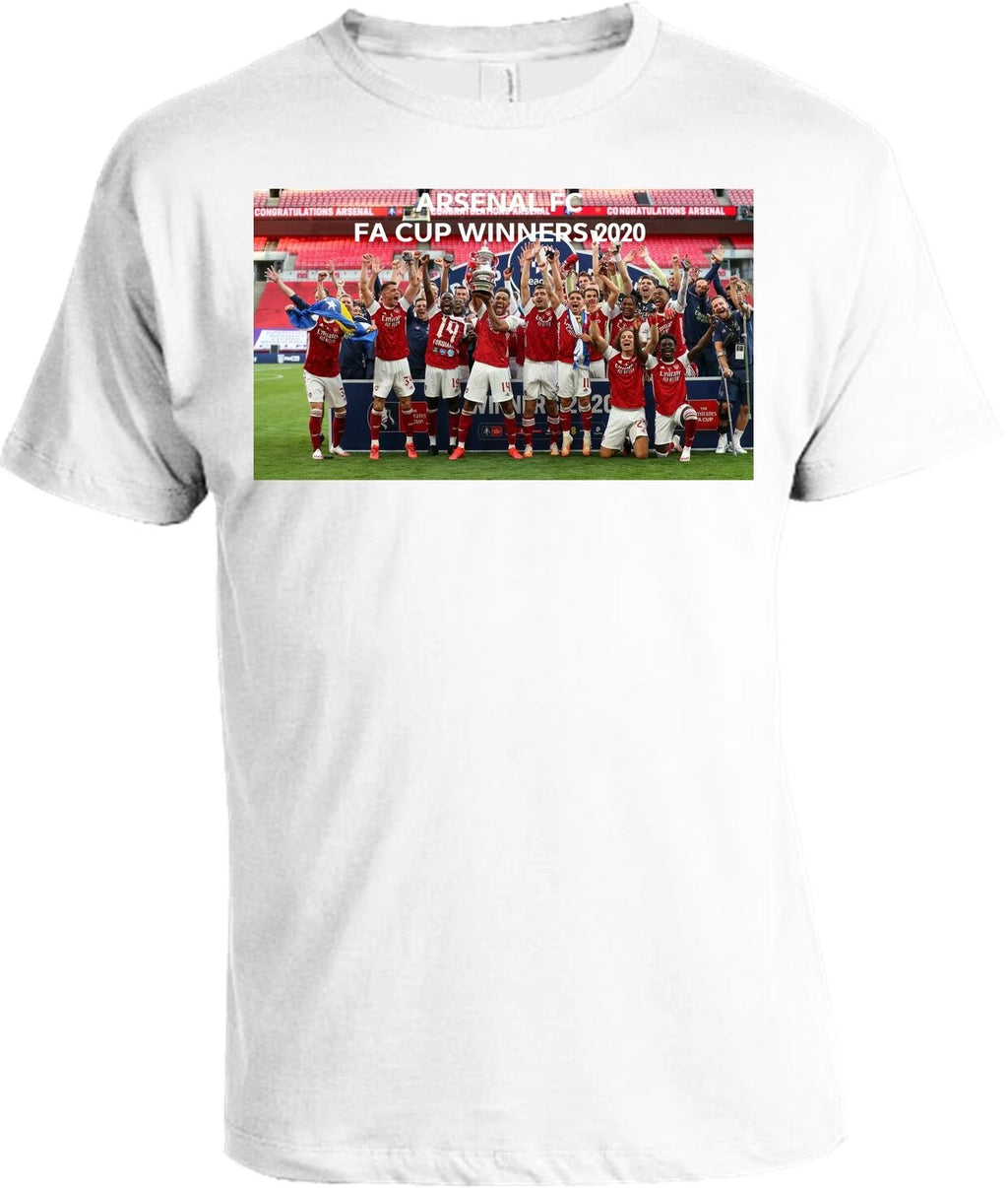 Arsenal FC FA Cup Winners 2020 T-Shirt Adults & Kids Sizes Available