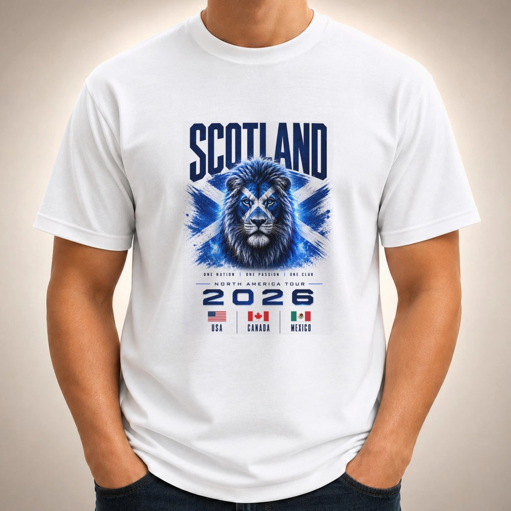 Scotland t shirt football fan flag Scottish top supporters 2026 Lion tee gift
