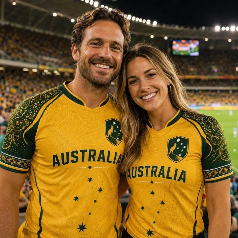 Personalized Australia Soccer Jersey, Football Fan Gift for Father, Husband, Boy