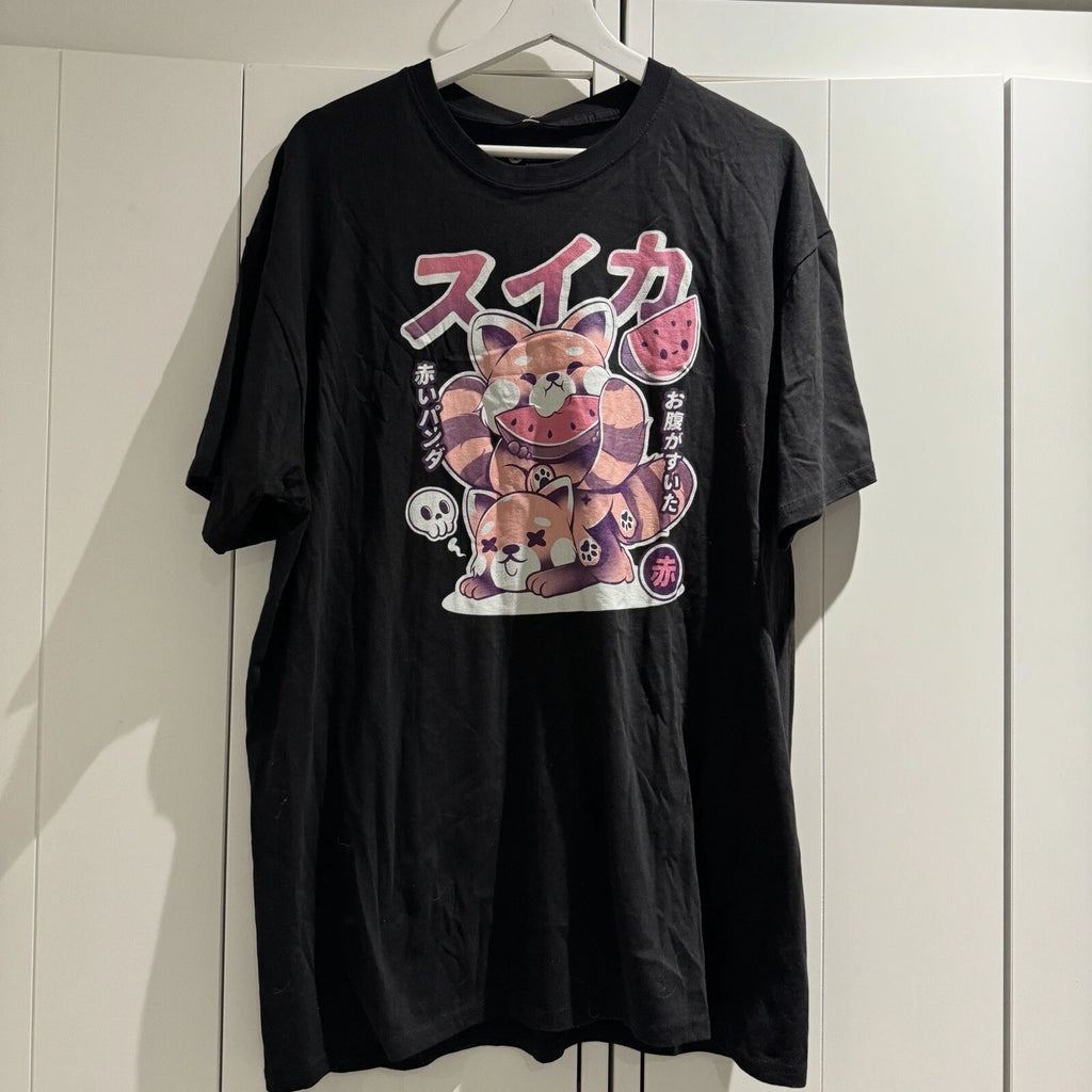 Ilustrata Unisex Watermelon Cat T-Shirt Size XL NWT Kawaii Graphic Tee Aestetic