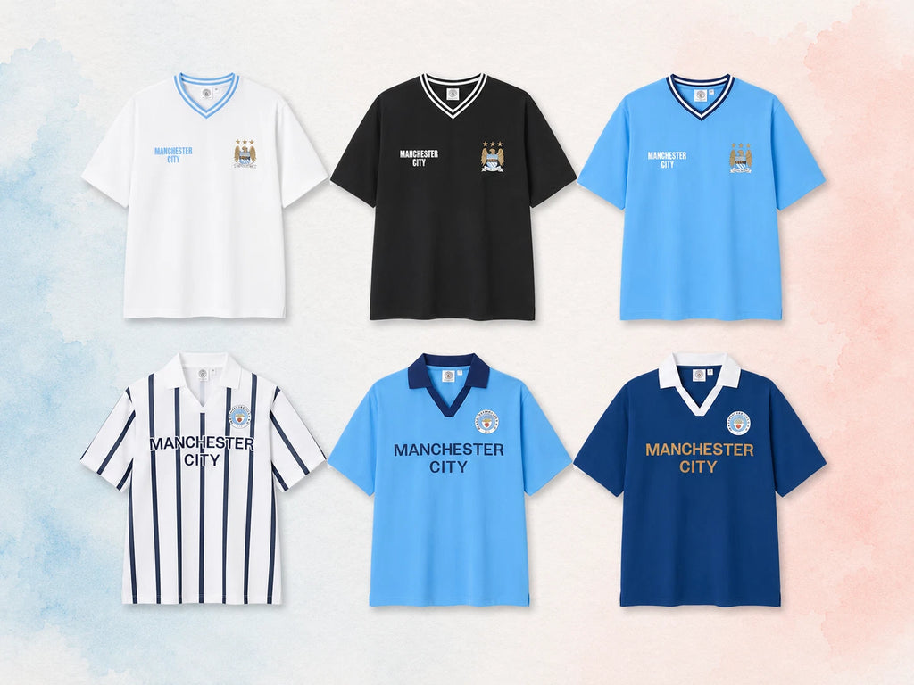 GU Manchester City FC Soccer Jersey BlokeCore Style Retro Emblem Blue Moon Japan