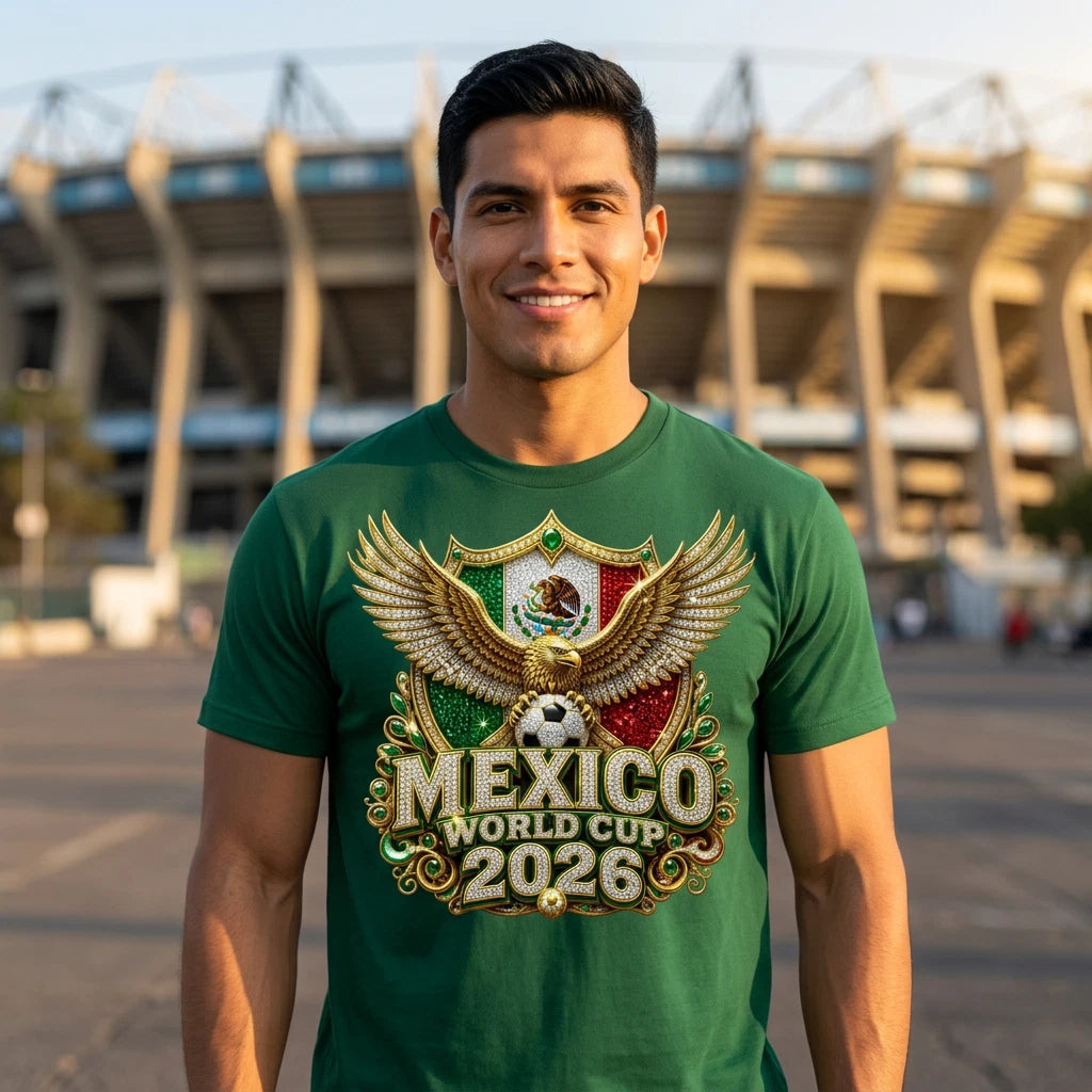 Mexico Soccer T-Shirt For The 2026 World Fan | Eagle Crest Futbol Design