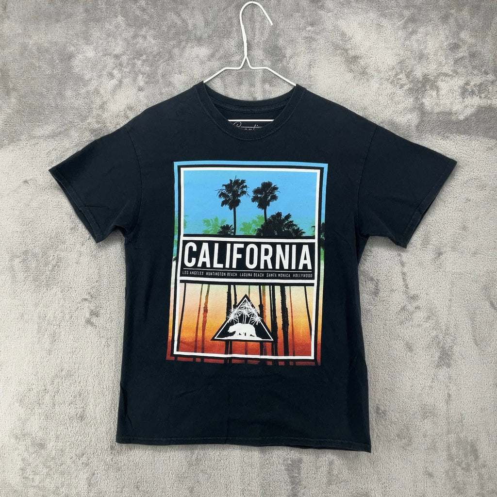 Creative Empire California Shirt Mens Medium Black Palm Trees Beach LA Cali READ