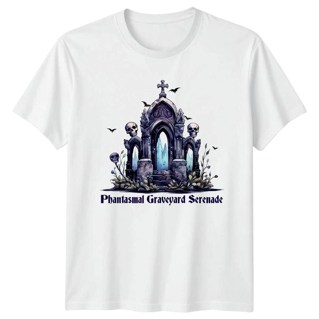 Phantasmal Graveyard Serenade T-Shirt Gothic Horror Halloween Gift For Him Her