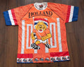 Holland Lion Soccer T Shirt Vintage All-over-print Size L Netherlands *35dG1130p