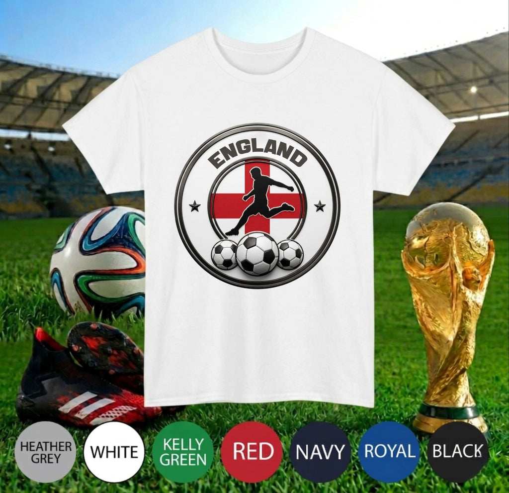 England football T-Shirt - Football Fan Shirt - Gift Soccer Lover Sports Tee Top