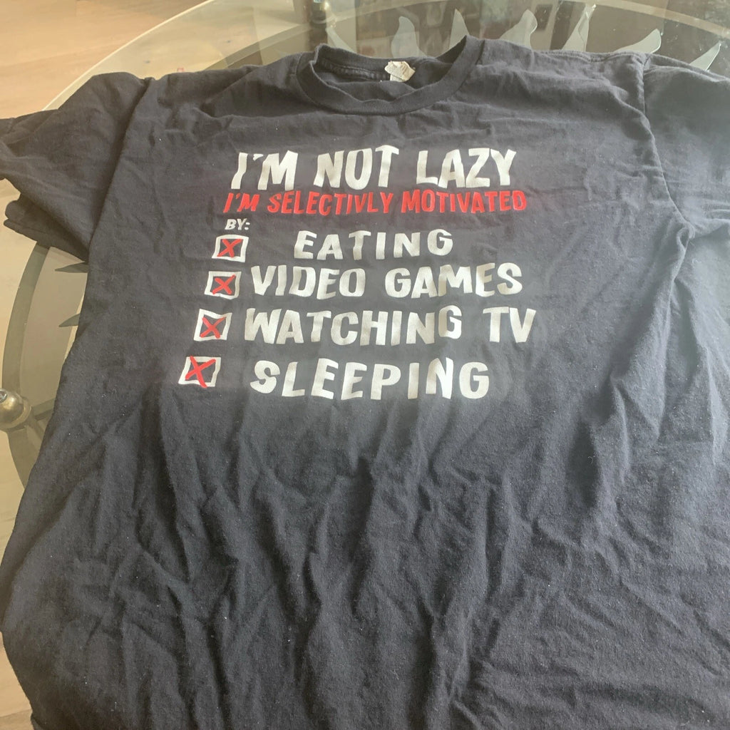Alstyle Apparel & Activewear Men’s Short Sleeve I’M NOT LAZY T-Shirt Size Xl U31