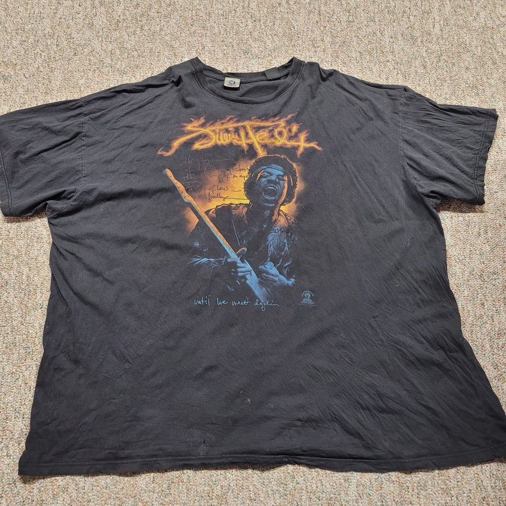 Liquid Blue Jimi Hendrix Shirt Mens 45XLT Tall Big Black Rock Band Graphic Tee