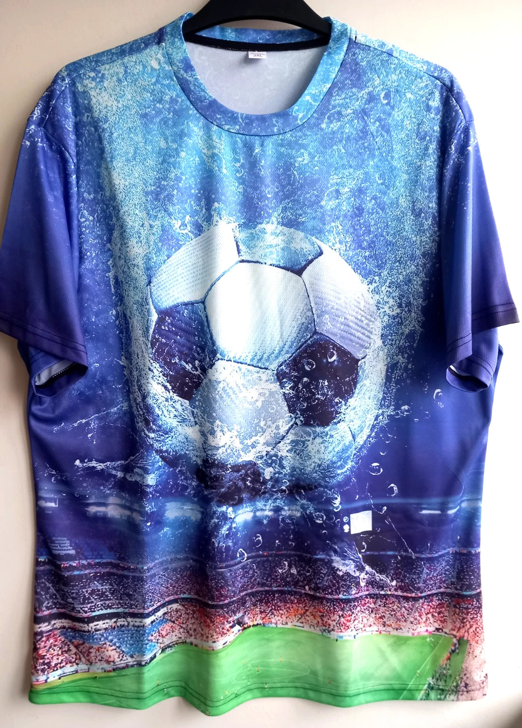 SHORT SLEEVES NEW T-SHIRT FOOTBALL SUPPORTERS FANS BREATHABLE POLYESTER SIZE 2XL