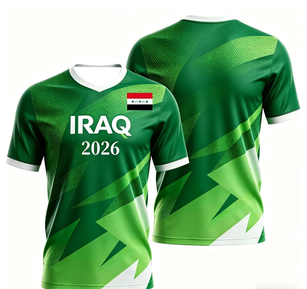 Iraq Football T-Shirts 2026 World Cup Tees Polyester Breathable