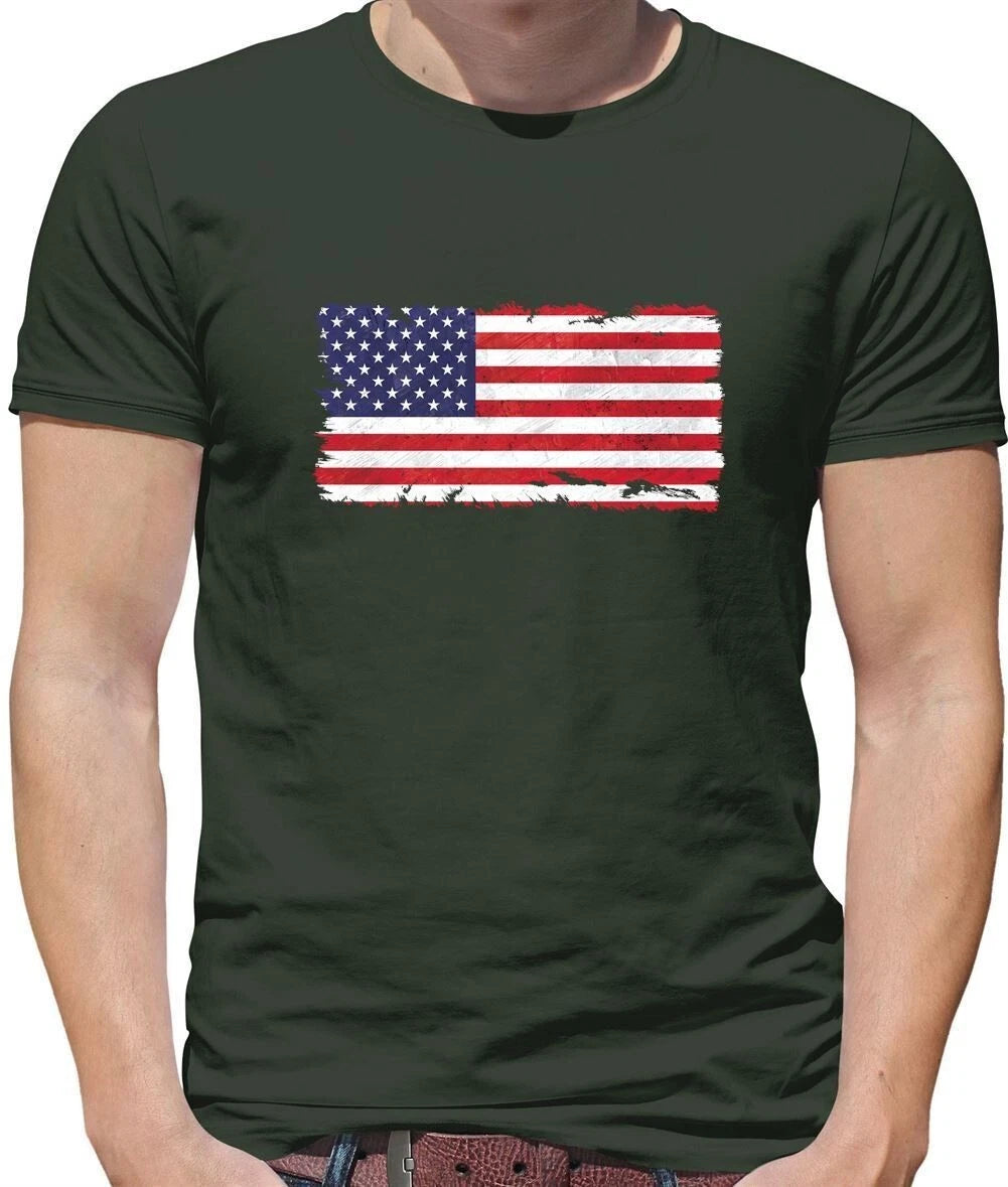 USA Grunge Stil Flagge - Herren - Vereinigte Staaten America Trump Biden