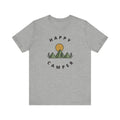 Unisex Minimalist Happy Camper Mountains Camping Hiking Outdoors T-Shirt