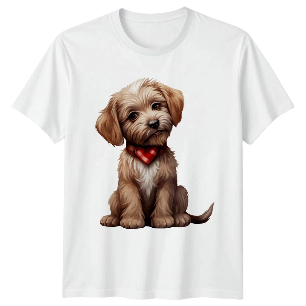 Cute Puppy Dog Heart Collar Animals Dogs Unisex T Shirt Mens Womens Tee