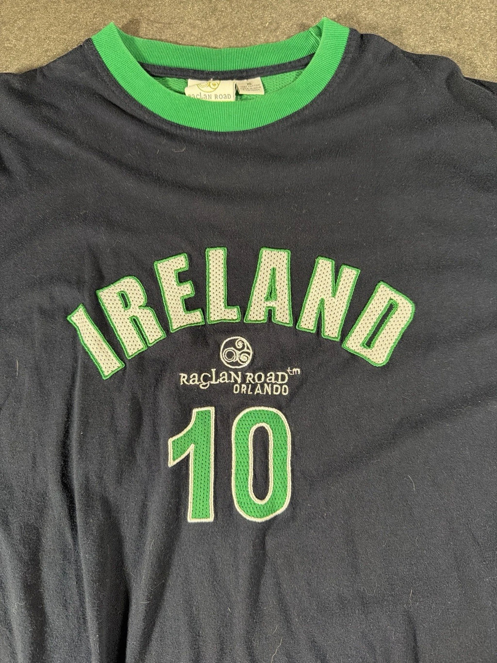 Raglan Road Orlando Ireland Soccer Jersey Style T-Shirt Green Blue XL