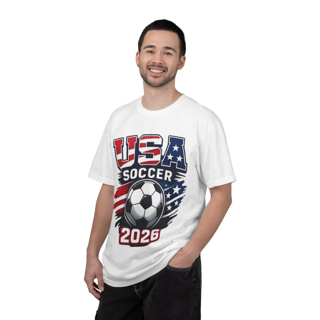World Cup USA Soccer 2026 T-Shirt | American Flag Soccer Ball