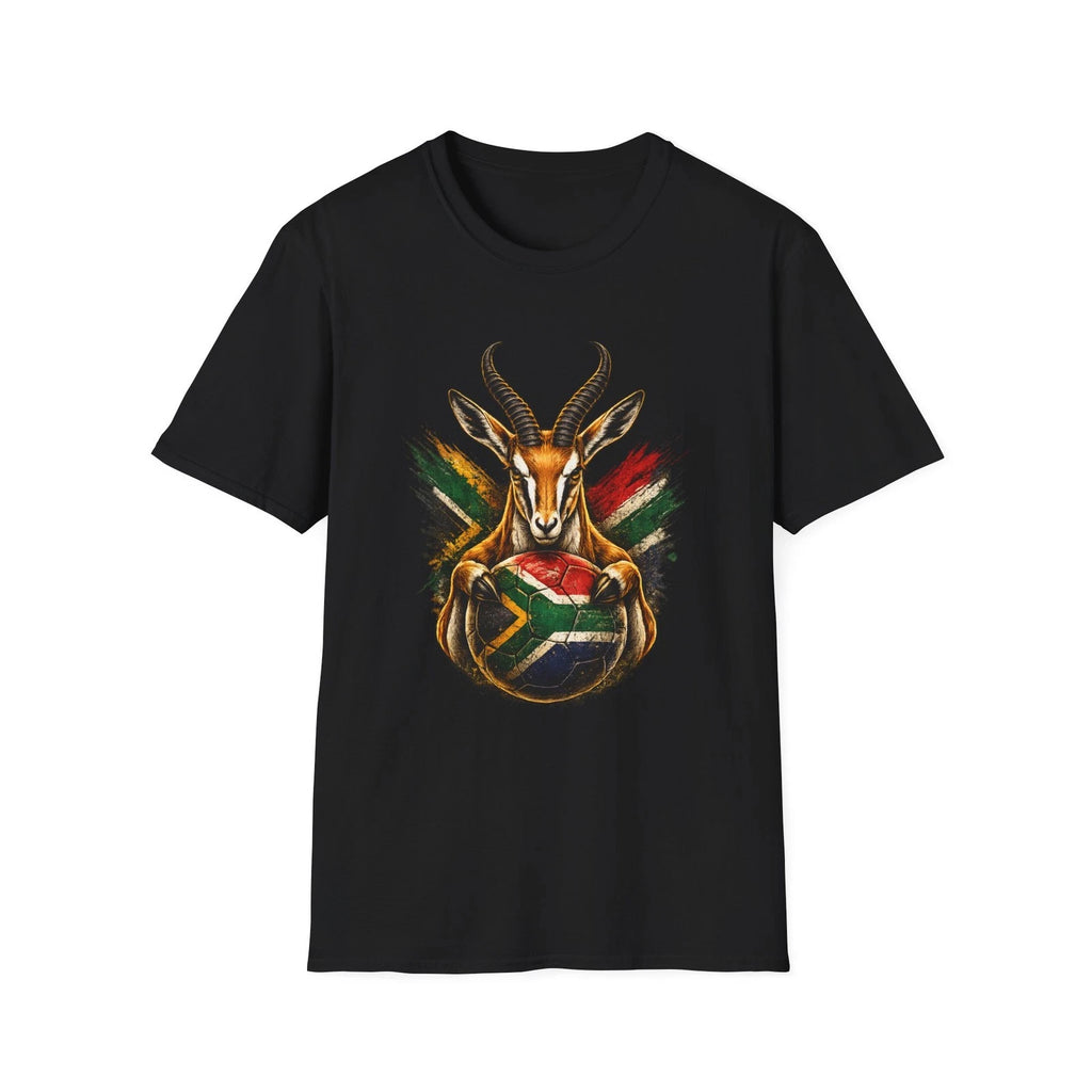South African Springbok Soccer Ball T-Shirt Football Fan Graphic Tee