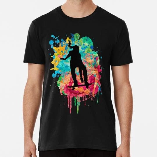 Skater Skateboarding Popart Size S to 5XL Made in the USA T-Shirt