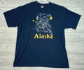 Vintage Alaska Shirt 2XL State Map Geography Souvenir Tourist Tee ACE Y2K