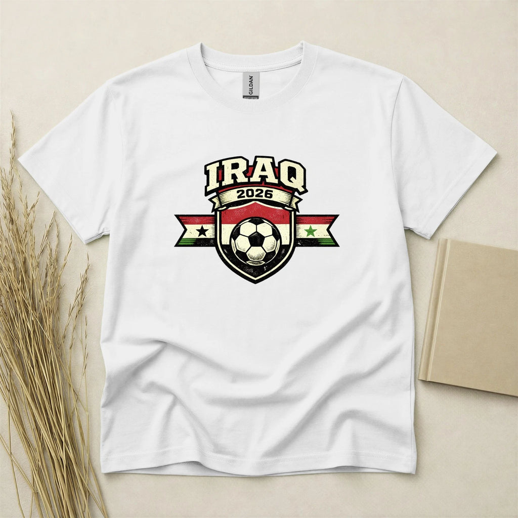 Iraq 2026 Football Fan T Shirt Soccer Supporters Gildan Cotton Family Top