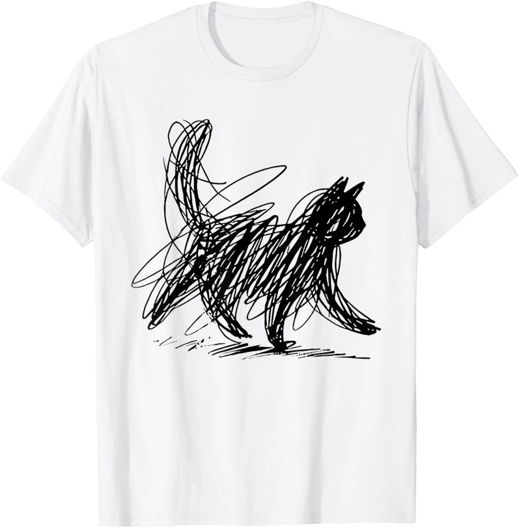 Minimalist cat Art T-Shirt unisex T-Shirt