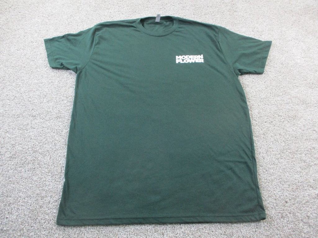 Modern Flower MF Shirt XL Cannabis Company Graphic Print Green While Logo NWOT