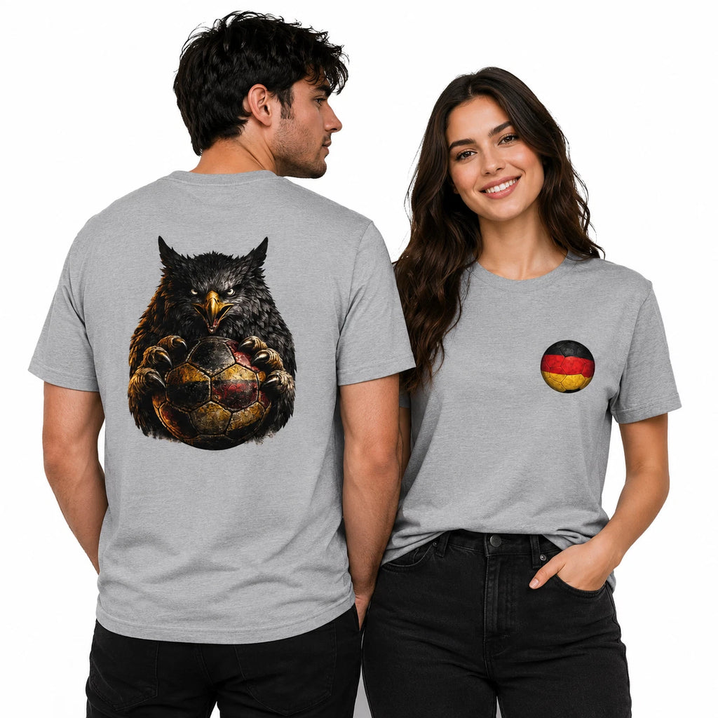 Germany Black Eagle Soccer T-Shirt | German Flag Football Fan Graphic Tee