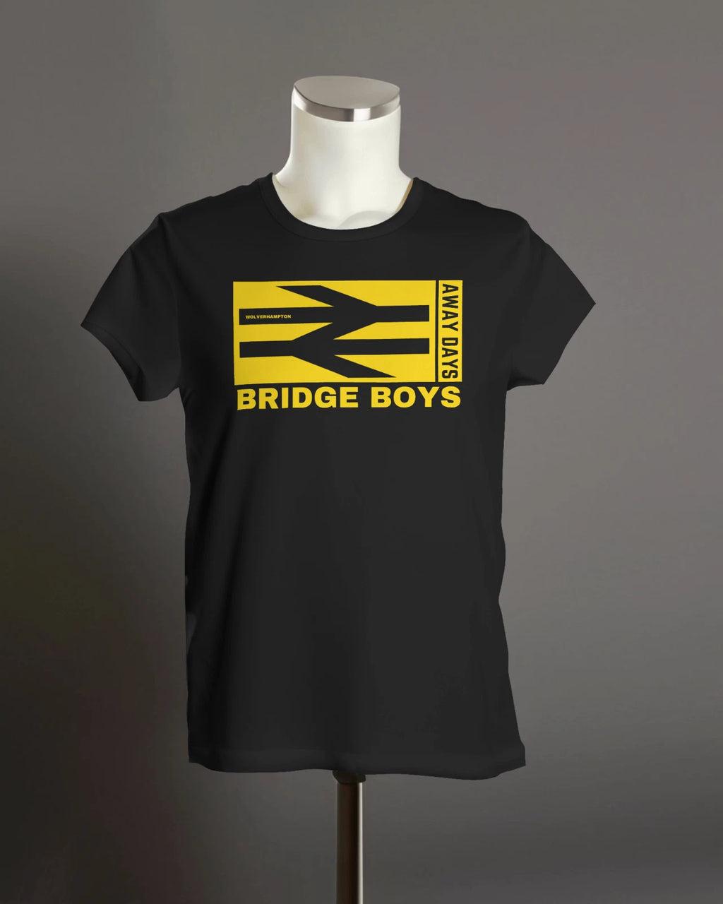 BRIDGE BOYS Away Days T-Shirt | Wolverhampton Hooligans Molineux Gold Subway Yam