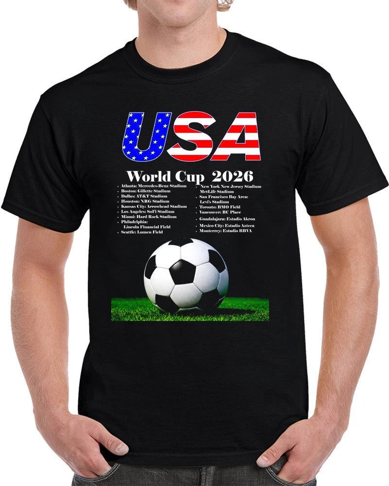 USA World Cup 2026 Stadiums Futbol Soccer Football Gift T Shirt