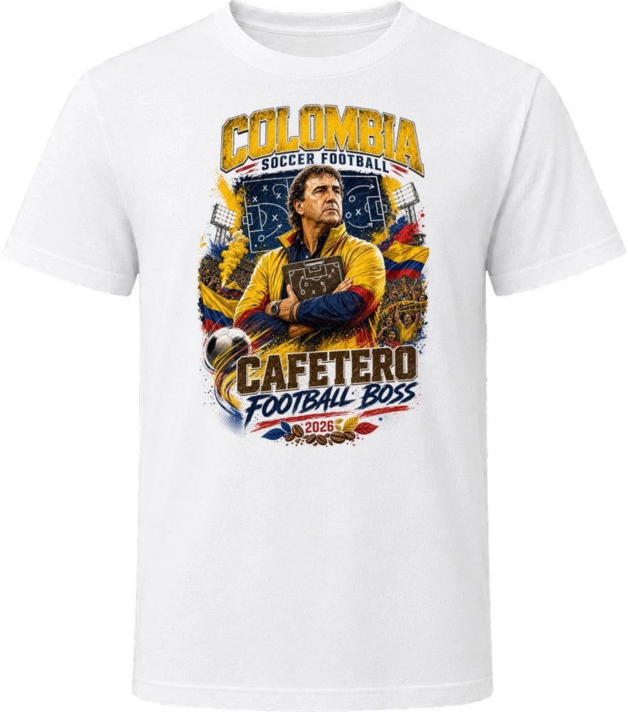 Colombia Soccer Football Coach Cafetero Football Boss T Shirt