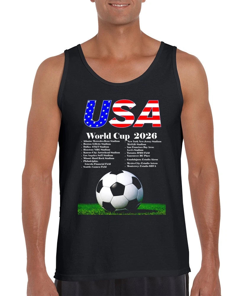 USA World Cup 2026 Stadiums Futbol Soccer Football Gift Tanktop