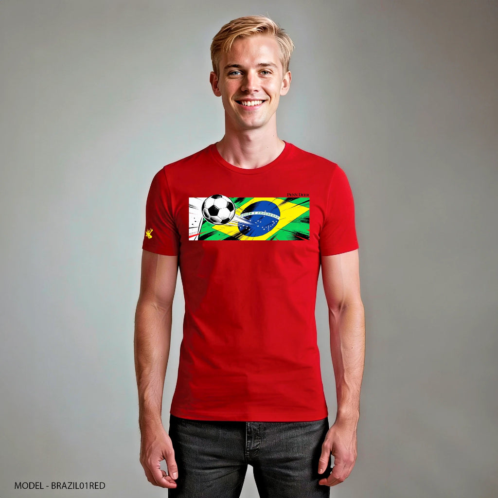 Soccer Colletion Penn Deer  Tshirt with Brazil Flag 2026